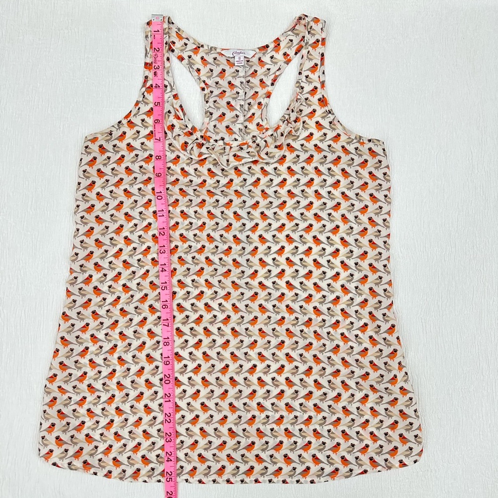 ☺️Sweet Chickadee Print Racerback Tank w/ Ruffles ✨ - Picture 7 of 8